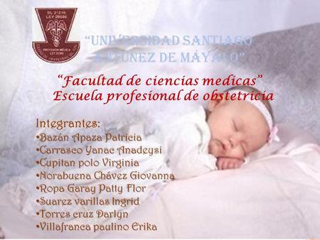 “Facultad de ciencias medicas” Escuela profesional de obstetricia