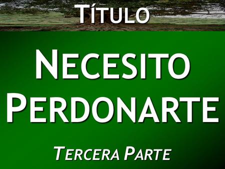 T ÍTULO N ECESITO P ERDONARTE T ERCERA P ARTE. I NTRODUCCIÓN ¿Qué es aquello que usted nunca perdonaría?