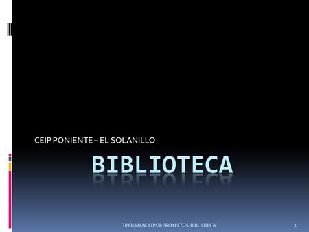 CEIP PONIENTE – EL SOLANILLO