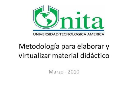 Metodología para elaborar y virtualizar material didáctico