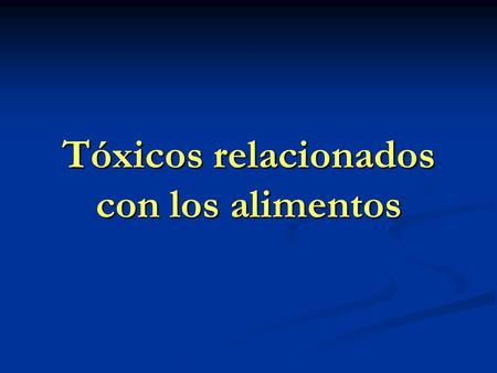 Tóxicos relacionados con los alimentos. Intoxicación causada por ingestión de iodo.