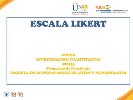 ESCALA LIKERT CURSO INVESTIGACION CUANTITATIVA
