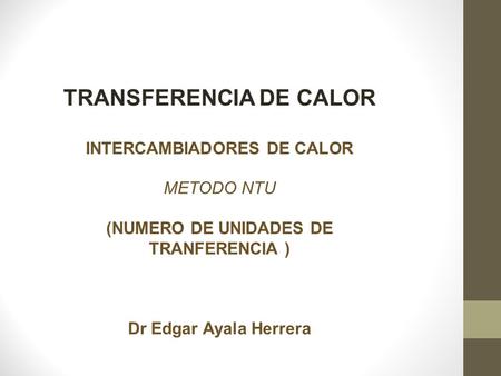 TRANSFERENCIA DE CALOR