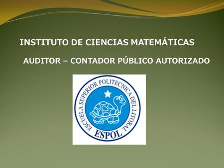 INSTITUTO DE CIENCIAS MATEMÁTICAS