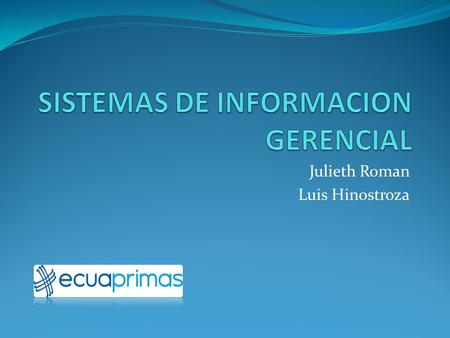 SISTEMAS DE INFORMACION GERENCIAL