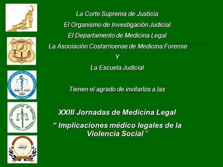 XXIII Jornadas de Medicina Legal