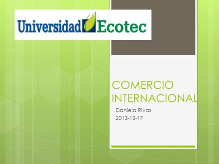 COMERCIO INTERNACIONAL