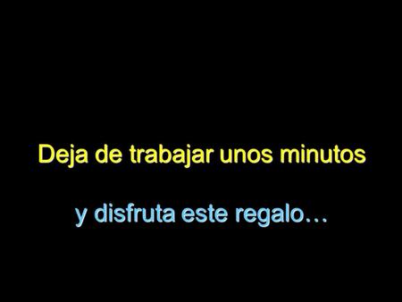 Deja de trabajar unos minutos y disfruta este regalo…