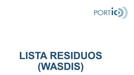 LISTA RESIDUOS (WASDIS)
