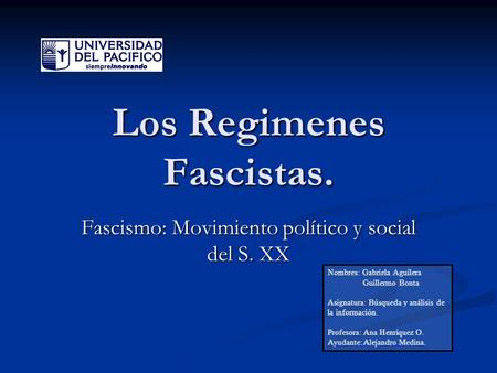 Los Regimenes Fascistas.