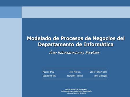 Modelado de Procesos de Negocios del Departamento de Informática