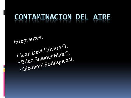 CONTAMINACION DEL AIRE