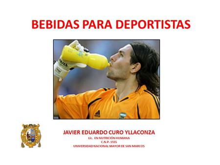 BEBIDAS PARA DEPORTISTAS