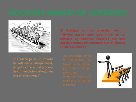 NOCIONES BASICAS DE LIDERAZGO