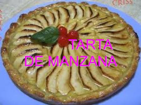 TARTA DE MANZANA.