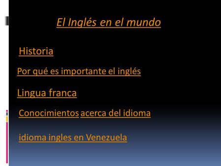 El Inglés en el mundo Historia Por qué es importante el inglés Lingua franca idioma ingles en Venezuela ConocimientosConocimientos acerca del idiomaacerca.