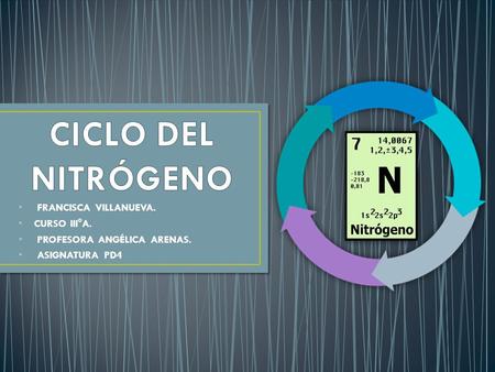 CICLO DEL NITRÓGENO FRANCISCA VILLANUEVA. CURSO III°A.