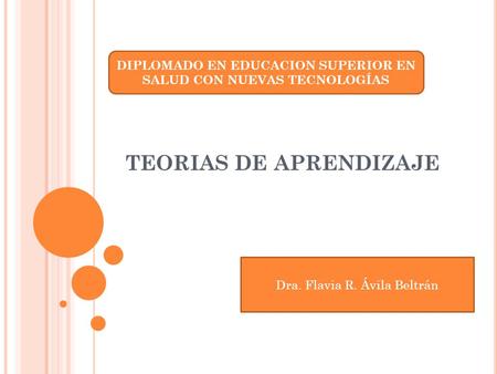 TEORIAS DE APRENDIZAJE