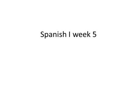 Spanish I week 5. Para Pensar 9/6 Conjugate: – Bailar – Dibujar.