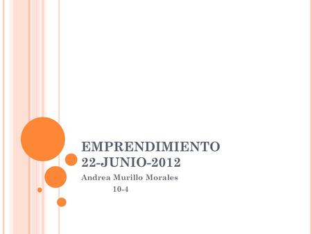 EMPRENDIMIENTO 22-JUNIO-2012 Andrea Murillo Morales 10-4.