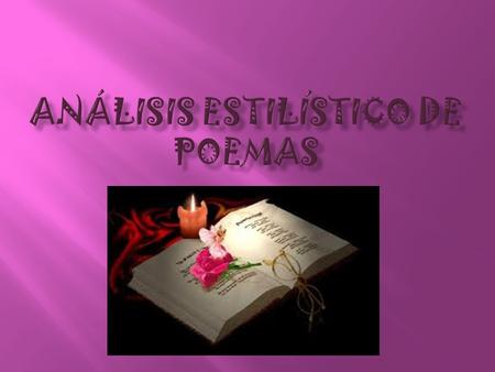 Análisis estilístico de poemas