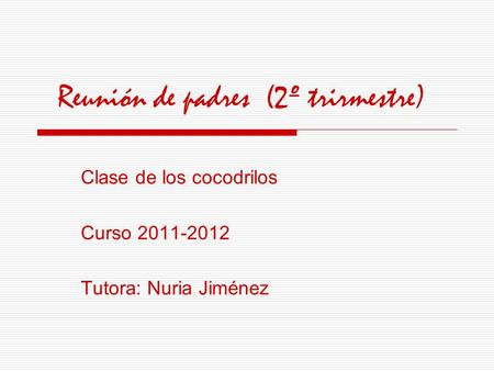 Reunión de padres (2º trirmestre)