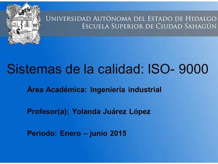 Sistemas de la calidad: ISO- 9000