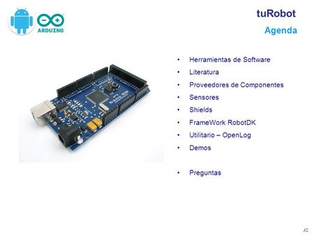Agenda Herramientas de Software Literatura Proveedores de Componentes