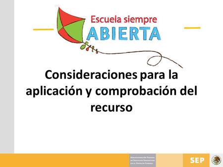 Consideraciones para la aplicación y comprobación del recurso.