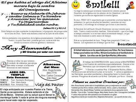 Estos Salmos nos dan a entender la importancia y el proposito del porque estar en la Casa de Dios, Tanto esta manana, como en el culto de esta noche. Esto.