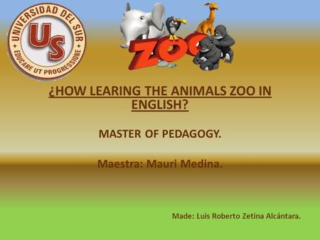 ¿HOW LEARING THE ANIMALS ZOO IN ENGLISH?