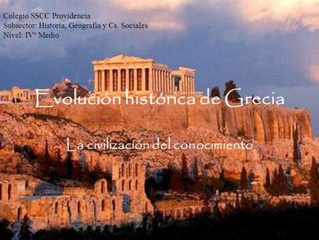 Evolución histórica de Grecia