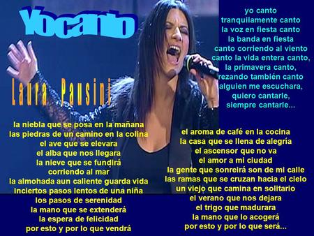 yo canto tranquilamente canto la voz en fiesta canto