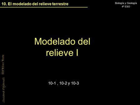 Modelado del relieve I 10-1 , 10-2 y 10-3.