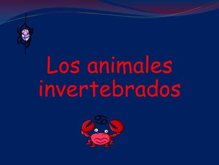 Los animales invertebrados
