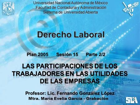 Profesor: Lic. Fernando González López