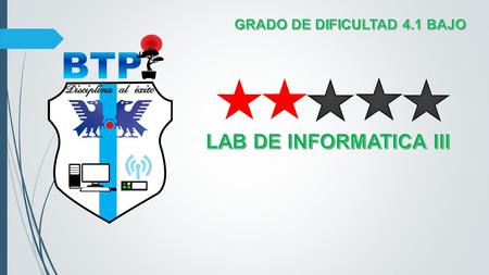 GRADO DE DIFICULTAD 4.1 BAJO
