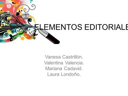 ELEMENTOS EDITORIALES.