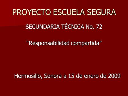 PROYECTO ESCUELA SEGURA