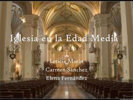 Iglesia en la Edad Media