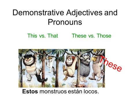 Demonstrative Adjectives and Pronouns