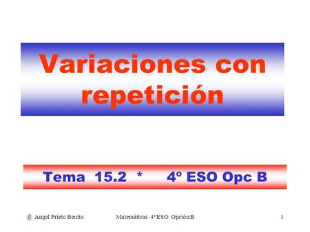 Variaciones con repetición