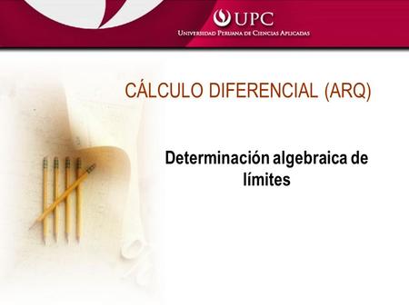 CÁLCULO DIFERENCIAL (ARQ)