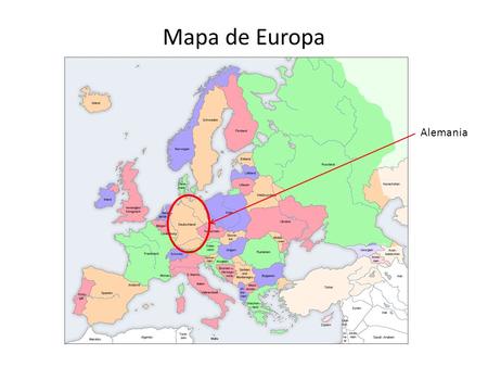Mapa de Europa Alemania.