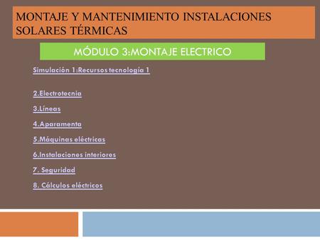 MÓDULO 3:MONTAJE ELECTRICO