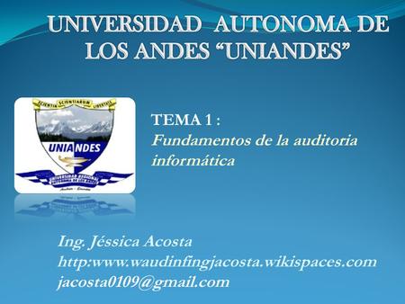 UNIVERSIDAD AUTONOMA DE LOS ANDES “UNIANDES”