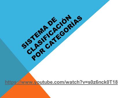 Sistema de clasificación por categorías