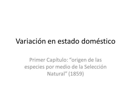 Variación en estado doméstico