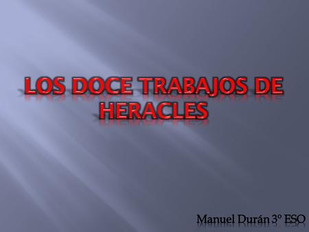 los doce trabajos de Heracles