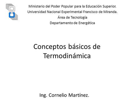 Conceptos básicos de Termodinámica